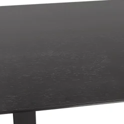 Table haute design 'ZUMBA BAR' noire avec pied en métal noir