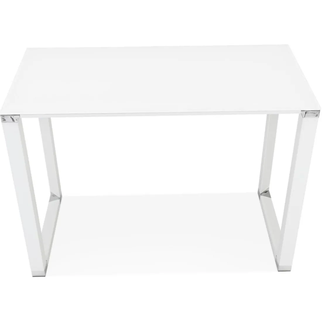 Table haute ou bureau haut 'XLINE HIGH TABLE' en verre blanc