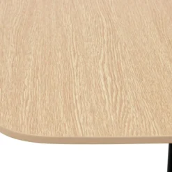 Table haute 'PATATI' en bois finition naturelle et métal noir
