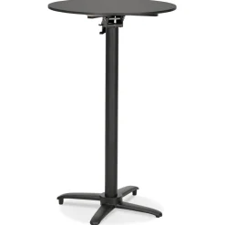 Table haute pliable 'PAXTON' ronde noire