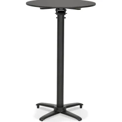 Table haute pliable 'PAXTON' ronde noire