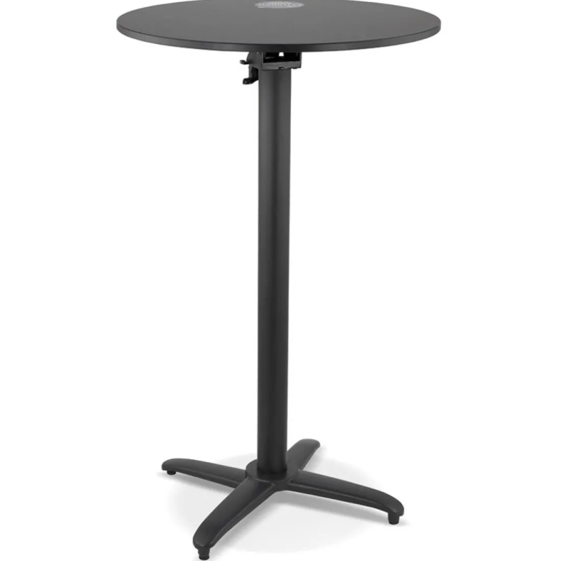 Table haute pliable 'PENUMBRA' ronde noire