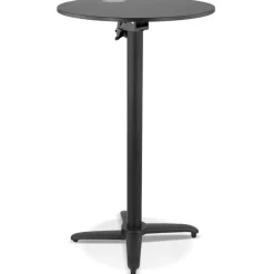 Table haute pliable 'PENUMBRA' ronde noire