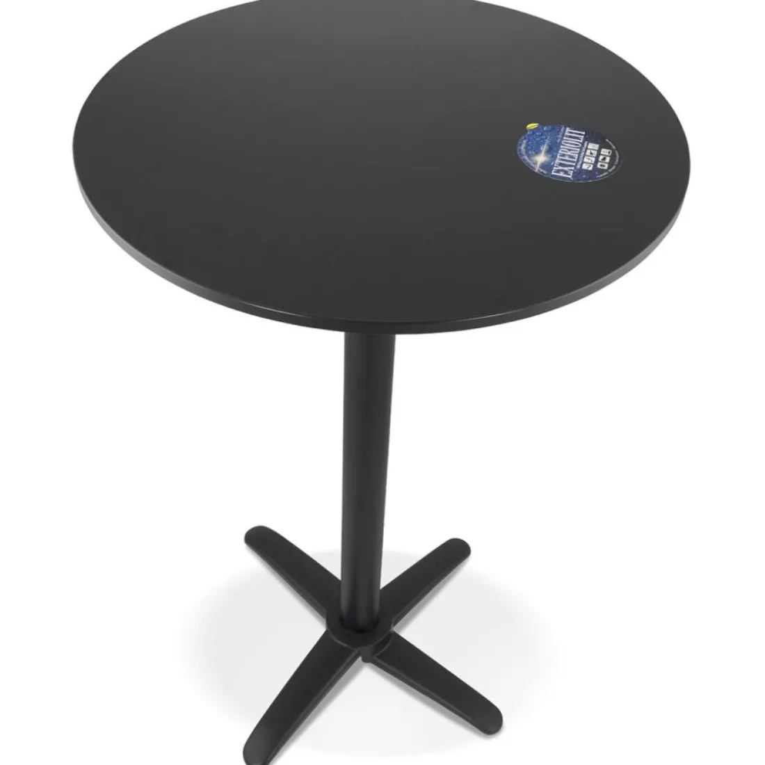 Table haute pliable 'PENUMBRA' ronde noire