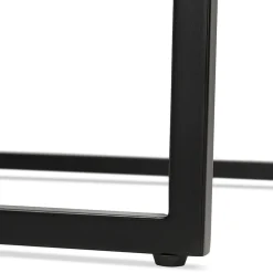 Table haute style industriel 'ORTOS' avec plateau blanc et structure noire idéale pour les professionnels