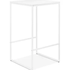 Table haute style industriel 'ORTOS' blanche idéale pour les professionnels