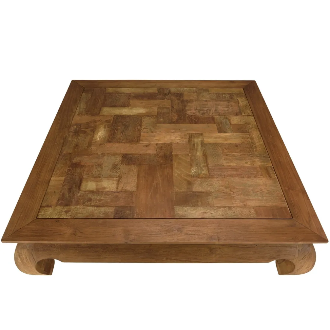 Table opium en teck recyclé plateau mosaïque SIXTINE