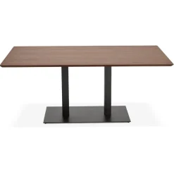 Table ou bureau design en bois finition Noyer 'ZUMBA'