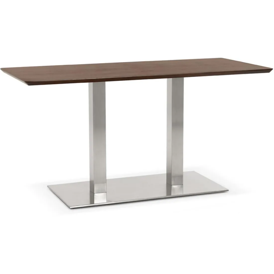 Table ou bureau design 'MAMBO' en bois finition Noyer