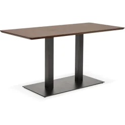 Table ou bureau design 'ZUMBA' en bois finition Noyer