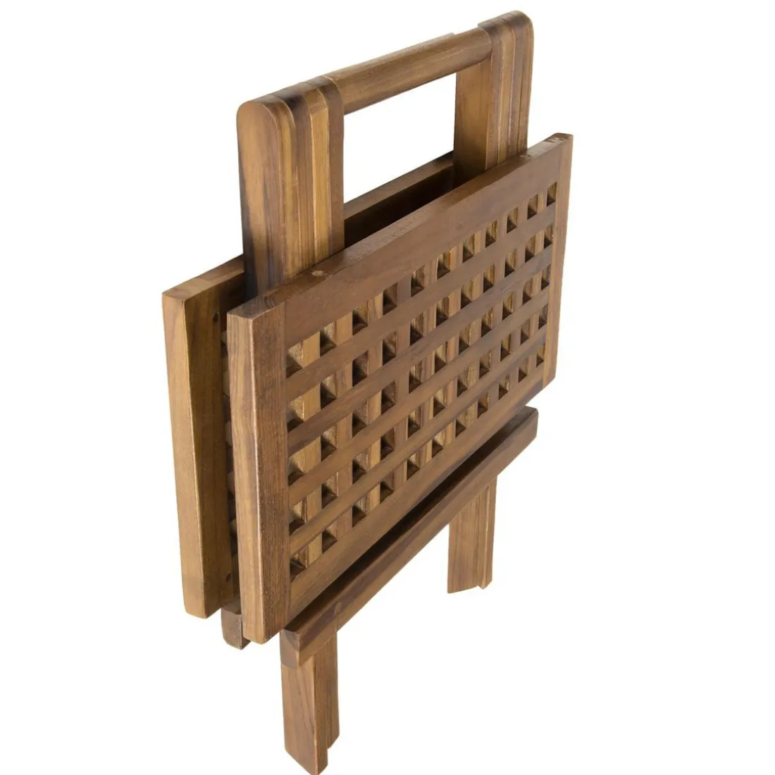 Table pique nique de jardin HANNA carrée en bois teck huilé