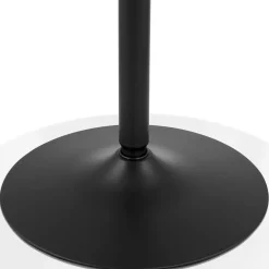 Table ronde design 'HUSH' en bois et métal noir