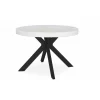 Table Ronde Extensible Noire Et Effet Marbre