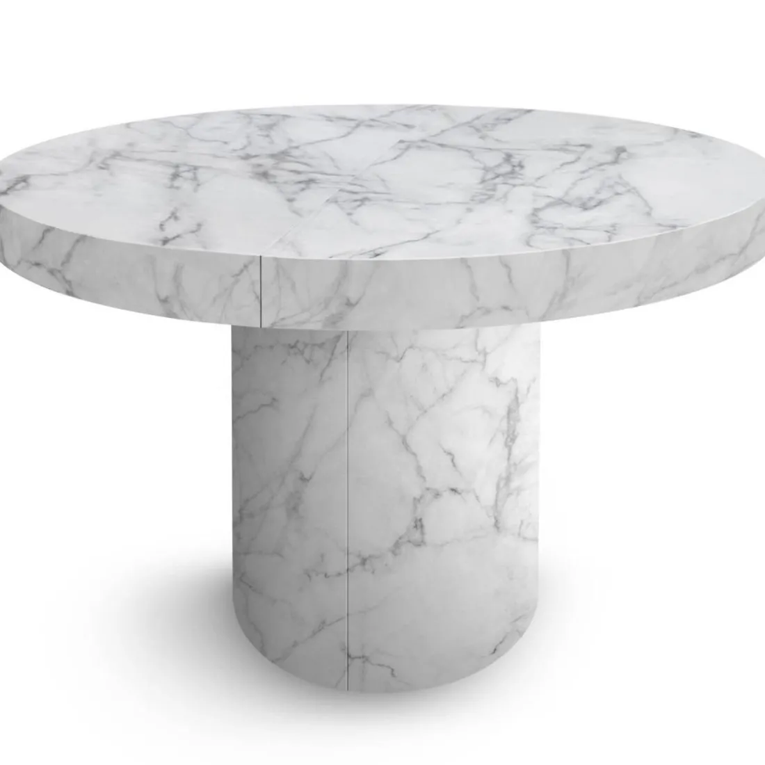 Table ronde extensible Suzie Effet Marbre