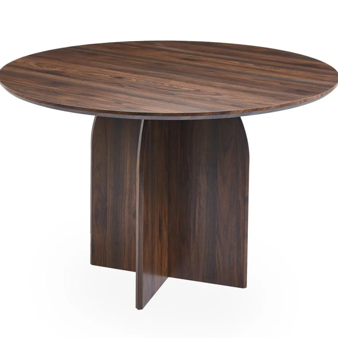 Table ronde élégante Calyptus Bois foncé