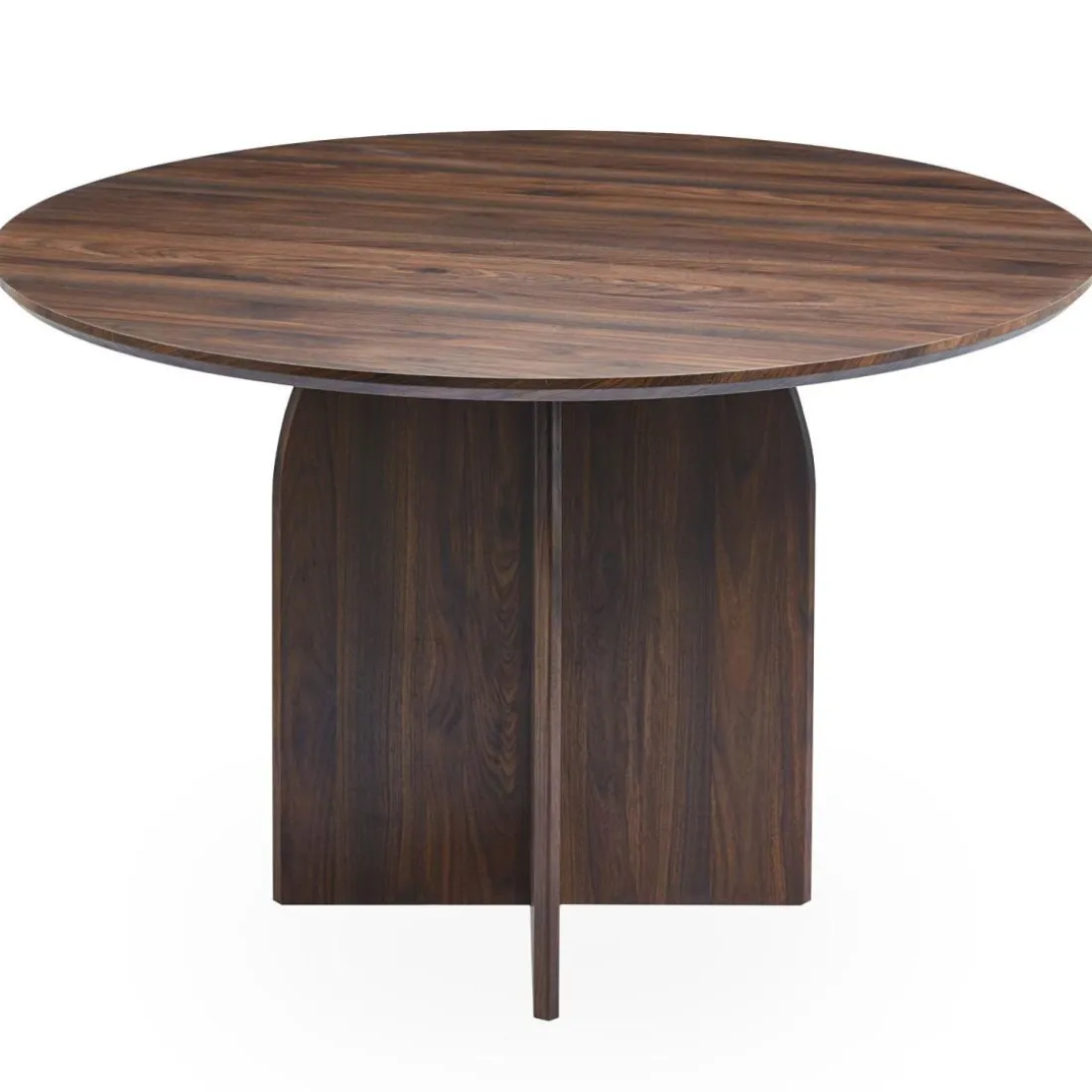 Table ronde élégante Calyptus Bois foncé