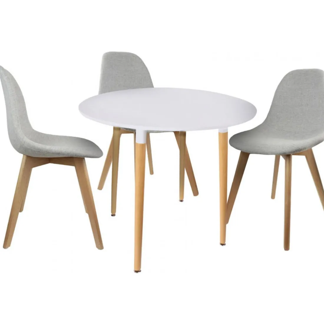 Table Scandinave Ronde Blanche LIBELLULE