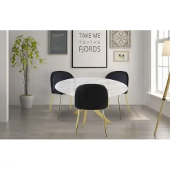 Table Verre Effet Marbre Blanc Et Pieds Or