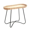 Tablea d'appoint ovale marron et noir