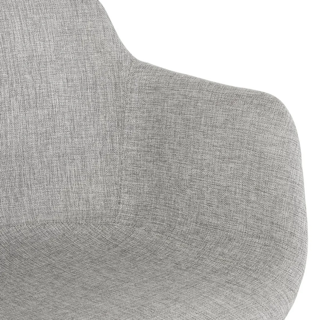 Tabouret de bar avec accoudoirs 'FORTI' en tissu gris clair