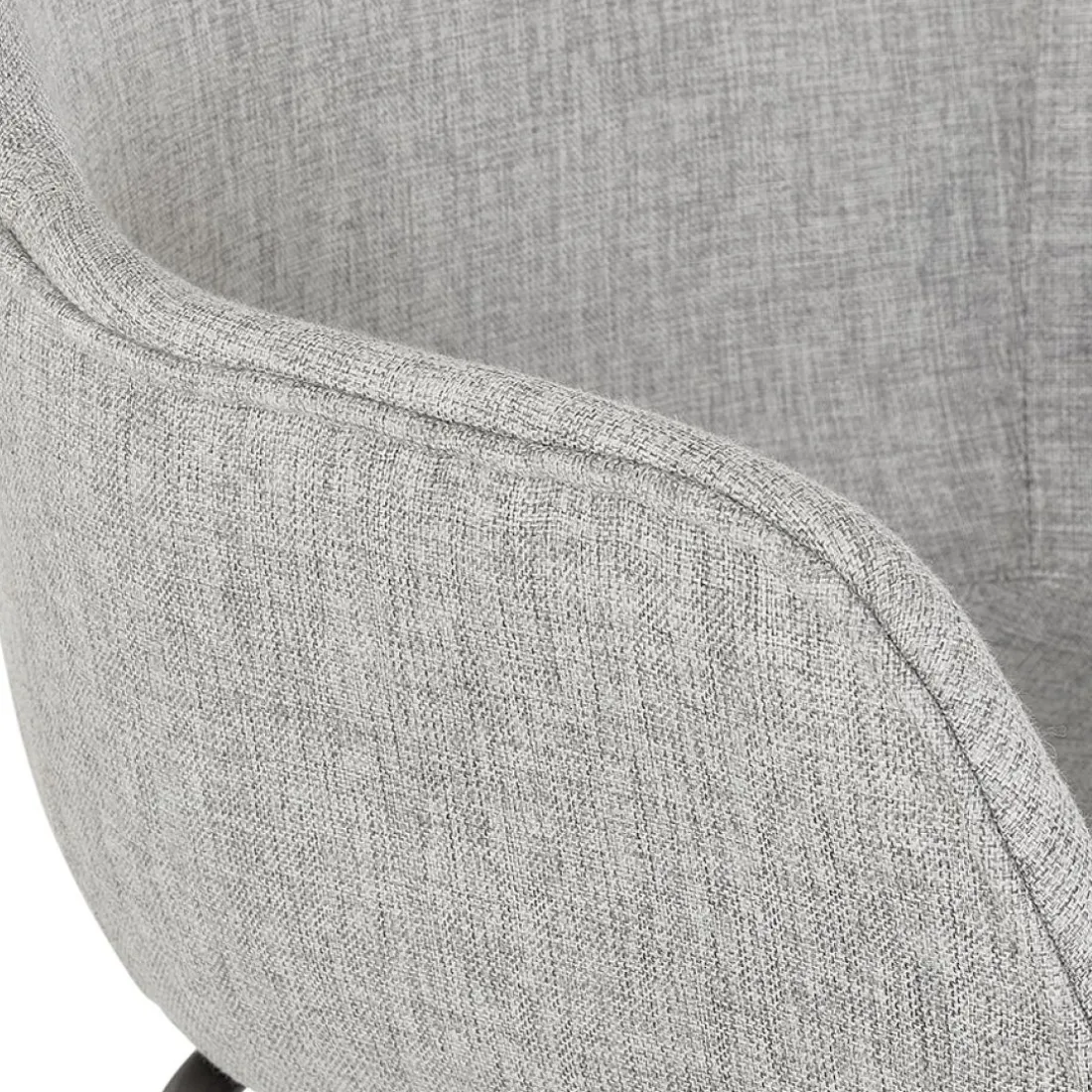 Tabouret de bar avec accoudoirs 'FORTI' en tissu gris clair