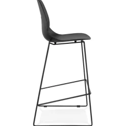 Tabouret de bar design 'BERLIN' noir empilable style industriel