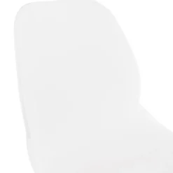 Tabouret de bar design 'BERLIN' blanc empilable style industriel