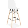 Tabouret de bar design 'COSMIK' blanc style scandinave