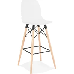 Tabouret de bar design 'COSMIK' blanc style scandinave