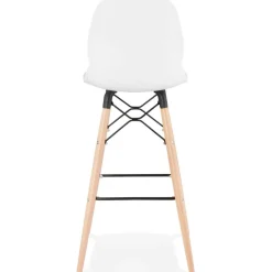 Tabouret de bar design 'COSMIK' blanc style scandinave