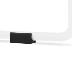 Tabouret de bar design empilable 'BERLIN' blanc avec pied en métal blanc