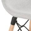 Tabouret de bar design 'GALACTIK' en tissu gris clair style scandinave
