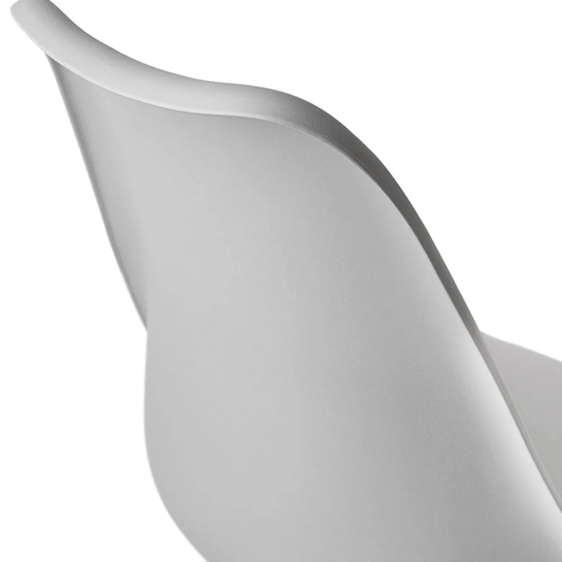 Tabouret de bar design 'LEMON' gris avec pied en métal noir