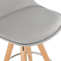 Tabouret de bar design 'TATAMI' gris