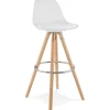 Tabouret de bar design 'TATAMI' blanc