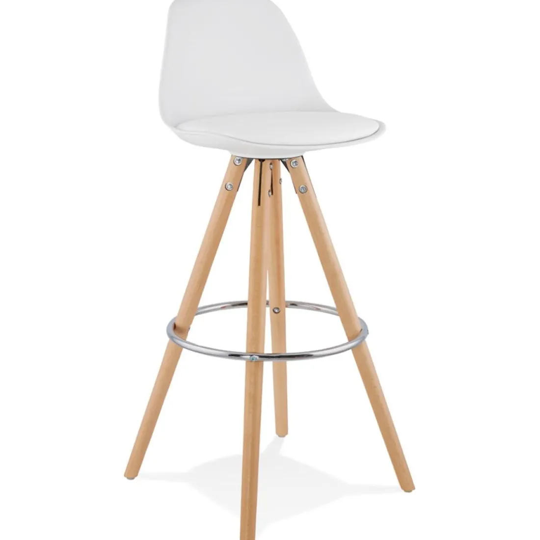 Tabouret de bar design 'TATAMI' blanc