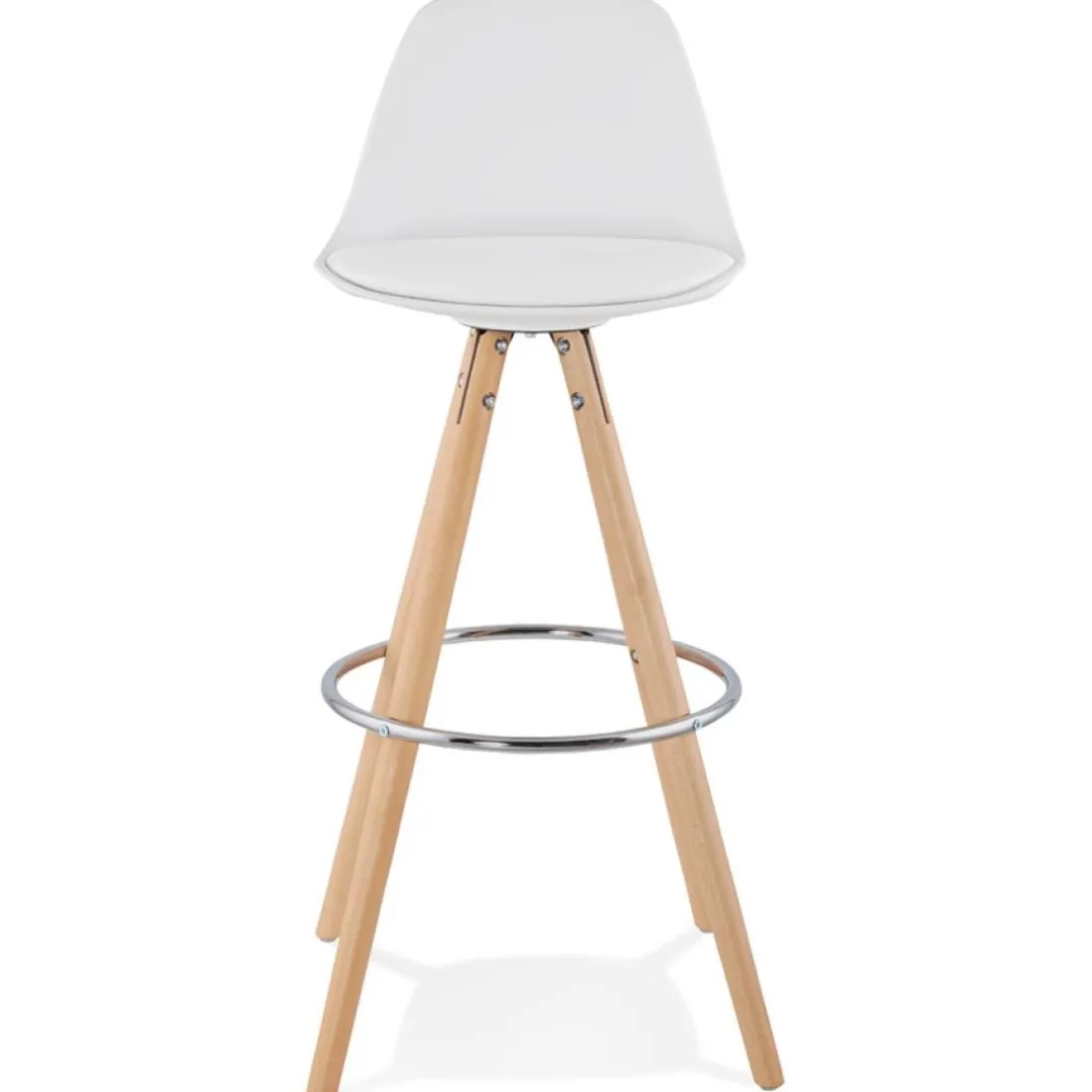Tabouret de bar design 'TATAMI' blanc