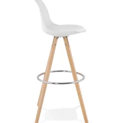 Tabouret de bar design 'TATAMI' blanc