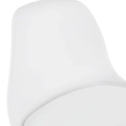 Tabouret de bar design 'TATAMI' blanc