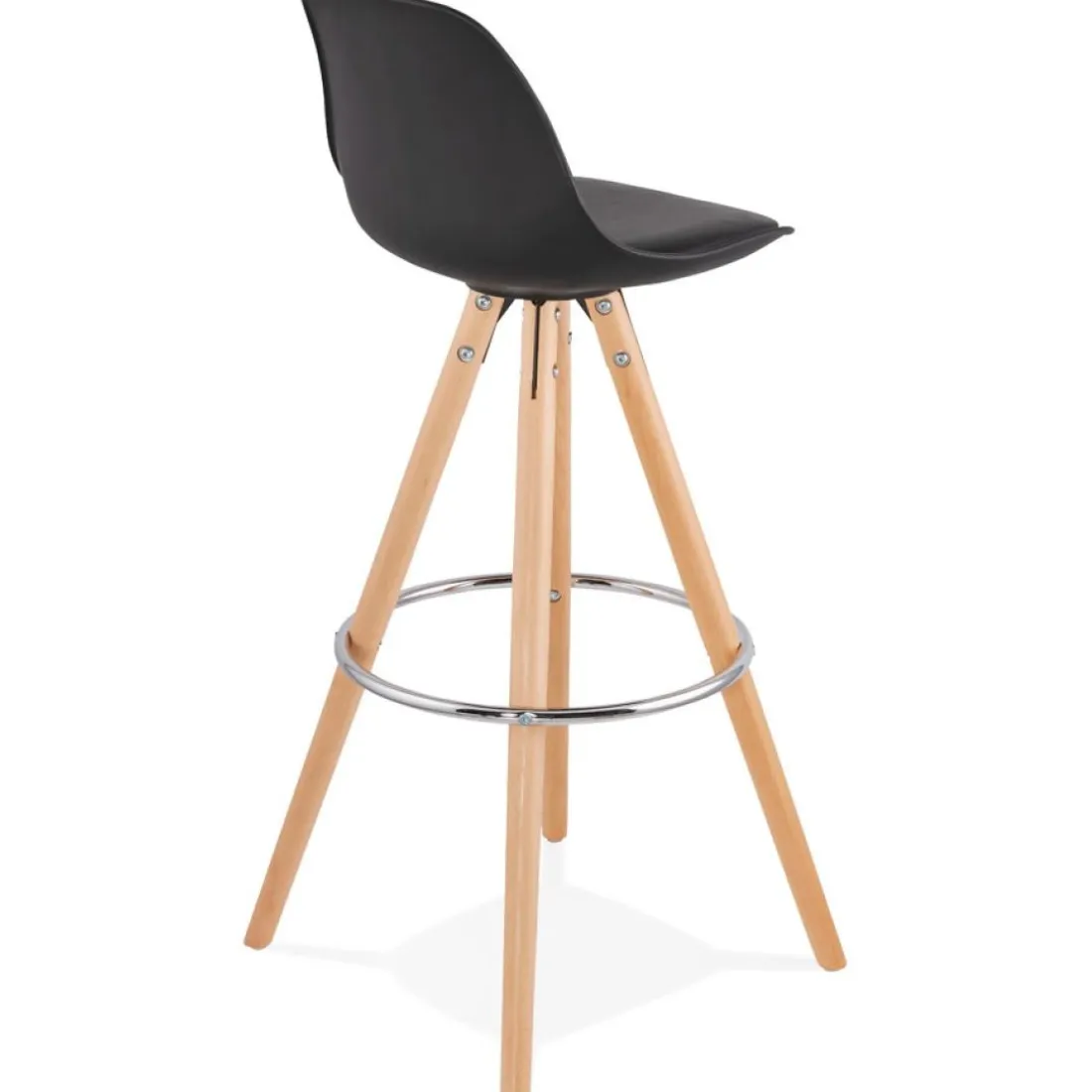 Tabouret de bar design 'TATAMI' noir