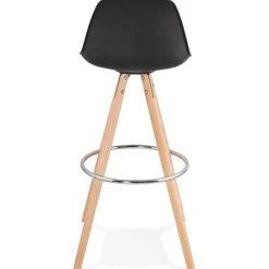 Tabouret de bar design 'TATAMI' noir