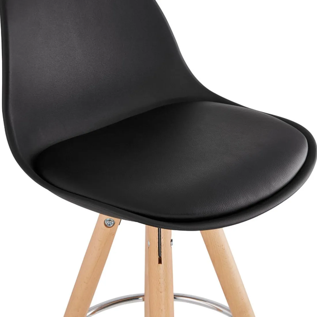 Tabouret de bar design 'TATAMI' noir