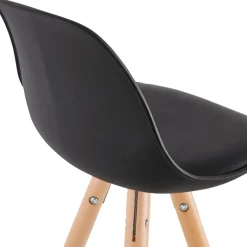 Tabouret de bar design 'TATAMI' noir
