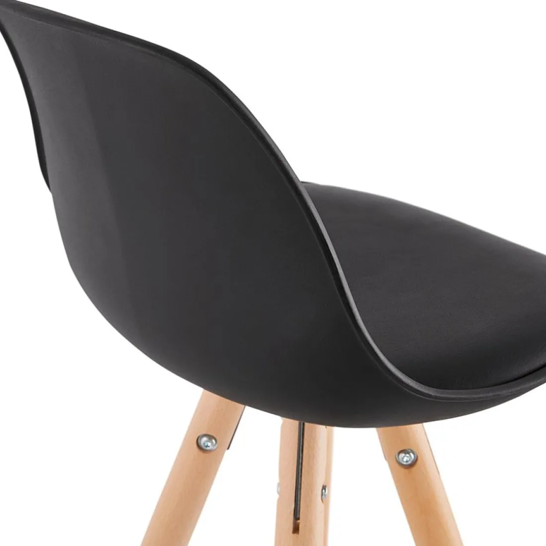 Tabouret de bar design 'TATAMI' noir