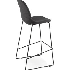 Tabouret de bar 'EKTOR' gris foncé en tissu empilable