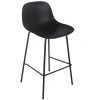 Tabouret de bar 'GRANO' noir intérieur et extérieur