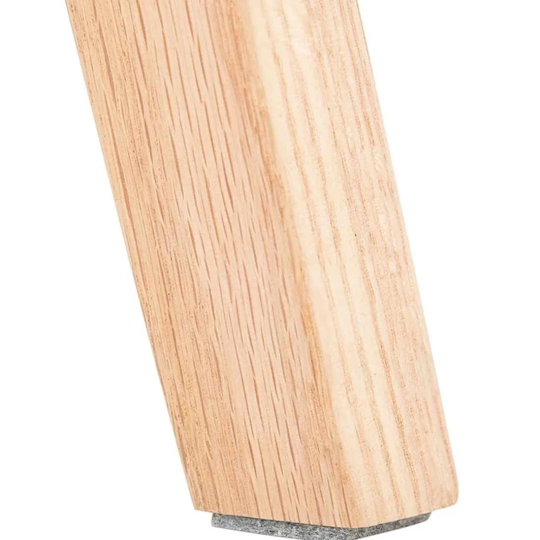 Tabouret de bar 'MORISS' en tissu pied de poule et pieds en bois naturel