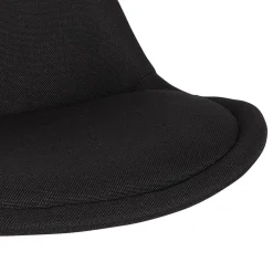 Tabouret réglable 'CAMPUS' en tissu noir et pied noir