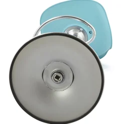 Tabouret réglable 'PRINCES' bleu avec haut dossier confortable