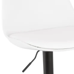 Tabouret réglable 'TUTO' blanc et pied noir